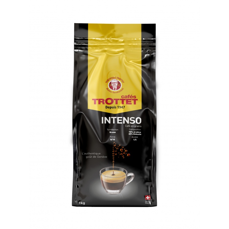 Intenso Café en grains/moulus 1kg - Cafés Trottet