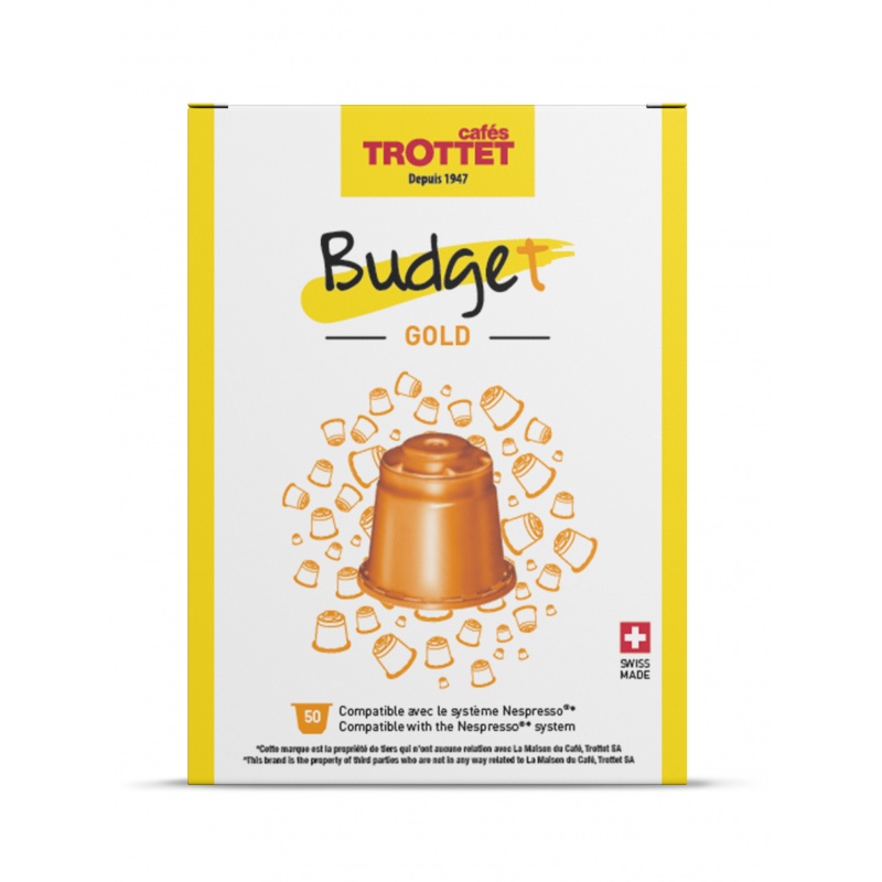 Capsule Nespresso ®* compatible Café Budget Gold Cafés Trottet