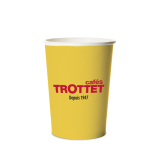 Trottet Gobelets en carton jaunes 20CL 50 Pièces