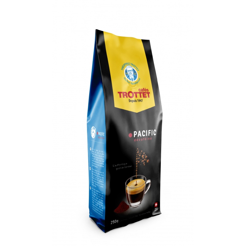 250 gr Café en grain moulu Pacific Déca Cafés Trottet 250 gr Café en grain moulu Pacific Déca Cafés Trottet