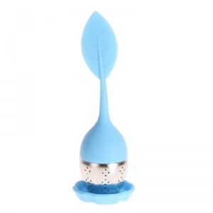 Blue silicone tea infuser