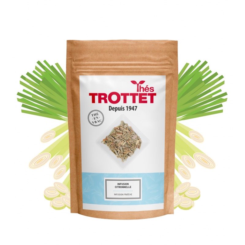 Tisane de citronnelle - Infusion en vrac 70G - Cafés Trottet