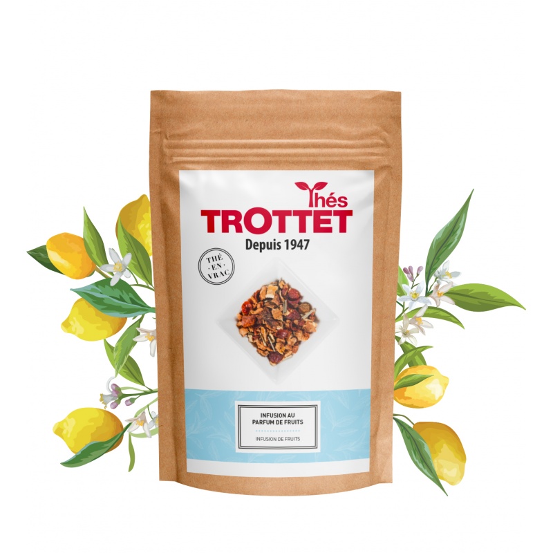 Infusion naturelle aux fruits en vrac 100G - Cafés Trottet